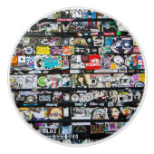 stadsmuur van Sticker Keramische Knop (Voorkant)