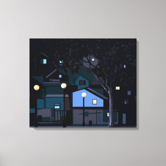 Stadsnachten Canvas Afdruk (Voorkant)