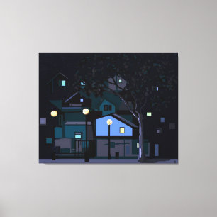 Stadsnachten Canvas Afdruk