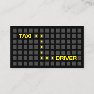 Stadsnavigator met taxichauffeur of cabine visitekaartje