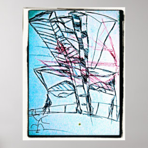 Stadsneustekening Poster