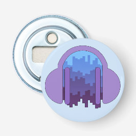 Stadsontploffing: eerbetoon aan muziek button flesopener