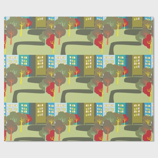 Stadsparkpapier Cadeaupapier (Vlak)