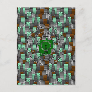 Stadspatroon met radiotoren briefkaart