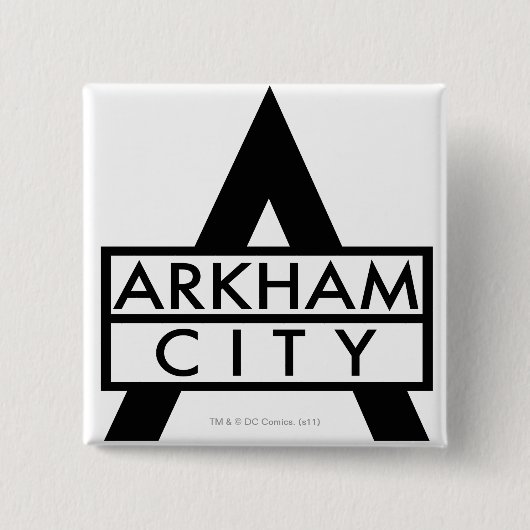Stadspictogram Arkham Vierkante Button 5,1 Cm (Voorkant)