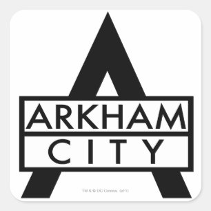 Stadspictogram Arkham Vierkante Sticker
