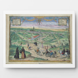 Stadsplan van Sevilla, uit "Civitates Orbis Terrar Fotoplaat