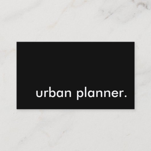 stadsplanner. visitekaartje (Voorkant)