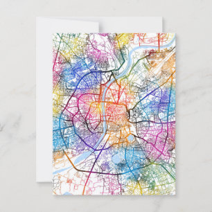 Stadsplattegrond Ahmedabad Gujarat Briefkaart