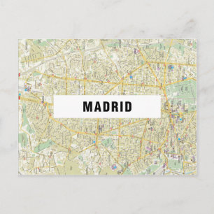 STADSPLATTEGROND BRIEFKAARTEN ♥ Madrid