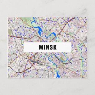 STADSPLATTEGROND BRIEFKAARTEN ♥ Minsk
