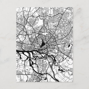 Stadsplattegrond Hamburg Duitsland Briefkaart