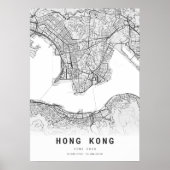 Stadsplattegrond Hongkong Poster (Voorkant)