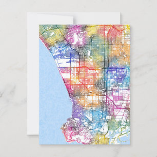Stadsplattegrond Los Angeles Californië Briefkaart