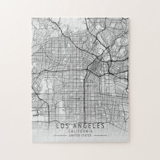 Stadsplattegrond Los Angeles Californië Legpuzzel (Verticaal)