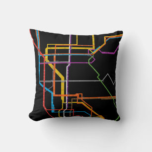 Stadsplattegrond metro kussen
