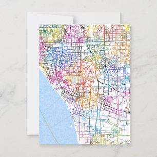 Stadsplattegrond Nantong China Briefkaart