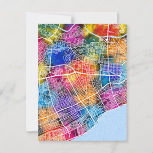 Stadsplattegrond Santo Domingo Dominicaanse Republ Briefkaart