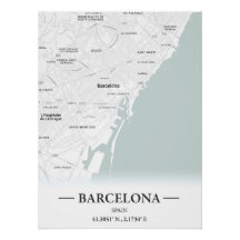 Stadsplattegrond van Barcelona, Spanje