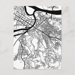 Stadsplattegrond van Belgrado Servië Briefkaart