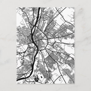 Stadsplattegrond van Boedapest Hongarije Briefkaart