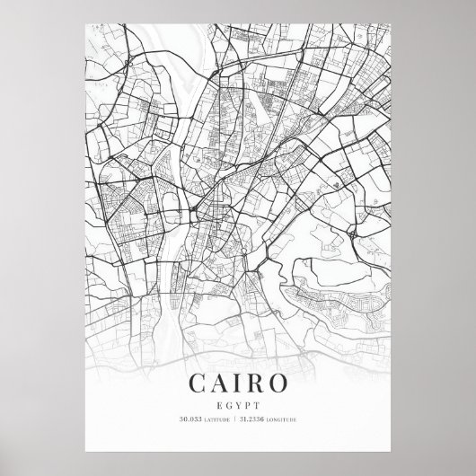 Stadsplattegrond van Caïro Poster (Voorkant)
