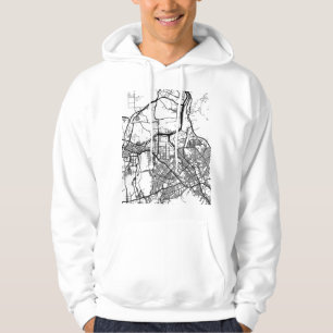 Stadsplattegrond van Daejeon Zuid-Korea Hoodie