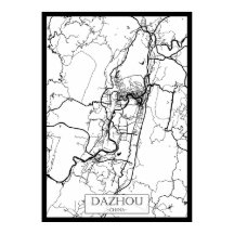 Stadsplattegrond van Dazhou China