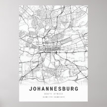 Stadsplattegrond van Johannesburg