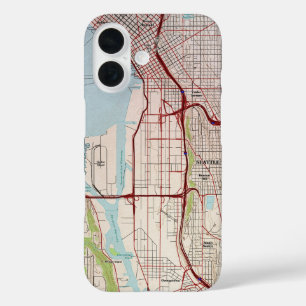 Stadsplattegrond van Seattle iPhone 16 Hoesje