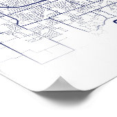 Stadsplattegrond van Springfield Poster (Hoek)