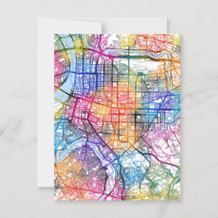 Stadsplattegrond van Taipei Taiwan Briefkaart