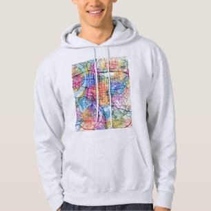 Stadsplattegrond van Taipei Taiwan Hoodie
