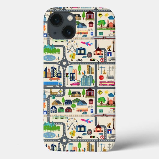 Stadsplattegrondpatroon Case-Mate iPhone Case (Achterkant)