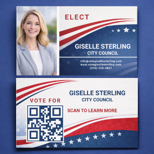 Stadsraad Verkiezingscampagne Foto QR-code Visitekaartje