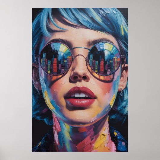 stadsreflectie poster (Voorkant)