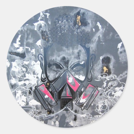 Stadsreiniging Ronde Sticker (Voorkant)