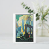 stadsreis Chicago uit 1920 Briefkaart (Staand voorkant)