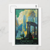 stadsreis Chicago uit 1920 Briefkaart (Voorkant / Achterkant)