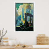  stadsreis Chicago uit 1920 Poster (Keuken)