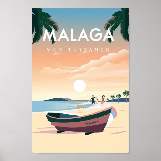 Stadsreisposter Malaga spanje Poster (Voorkant)