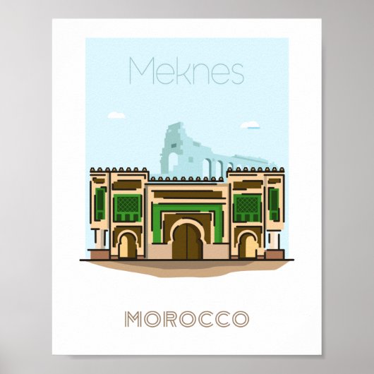 Stadsreisposter Meknes - marokko Poster (Voorkant)