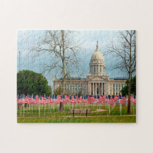 Stadsscene Oklahoma. Legpuzzel