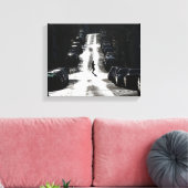 Stadsstraat Canvas Afdruk (Insitu (Woonkamer))
