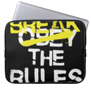Stadsstraten breken de regels stencil graffiti laptop sleeve
