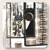 Stadstaal Zwart-wit Bier Onderzetter (Voorkant)