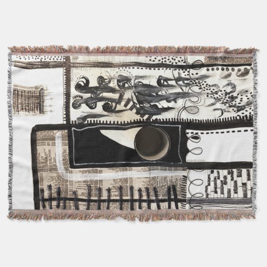 Stadstaal Zwart-wit Deken (Voorkant)