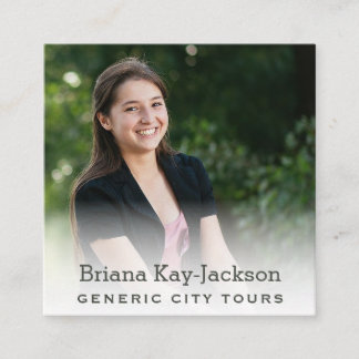 Stadstours gids Misty Fotosjabloon Vierkante Visitekaartje