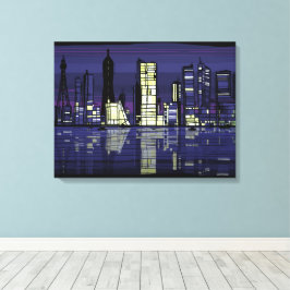 Stadsverlichting Canvas Afdruk
