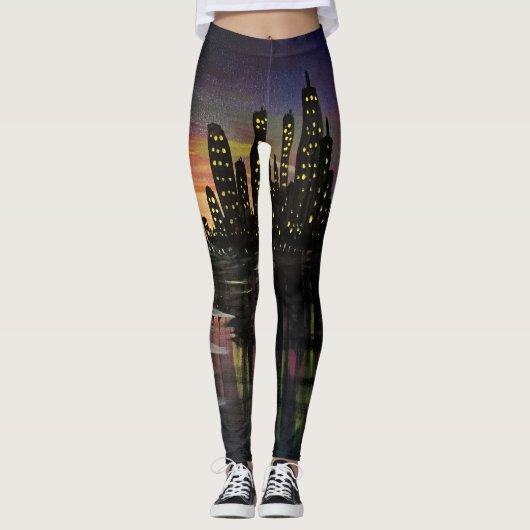 Stadsverlichting Leggings (Voorkant)